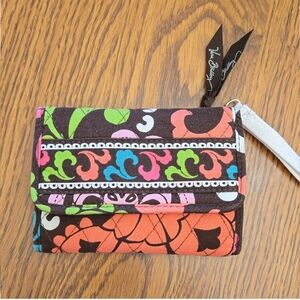 Vera Bradley  Lola Brown Wallet Wristlet Gently Used